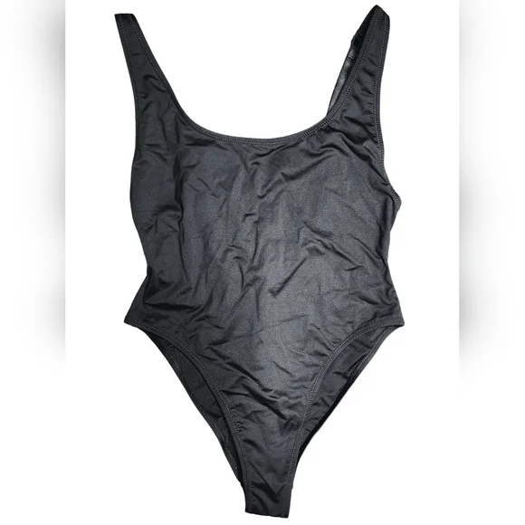 Skims Scoop Neck One Piece Swimsuit, Large NWT Black (Onyx) - Picture 4 of 6